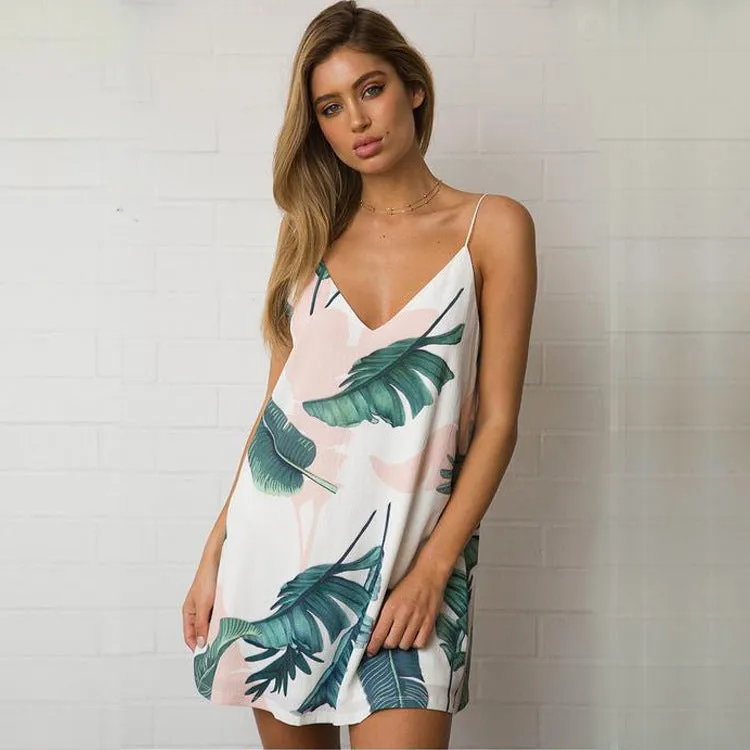 V-Neck Sling Dress
