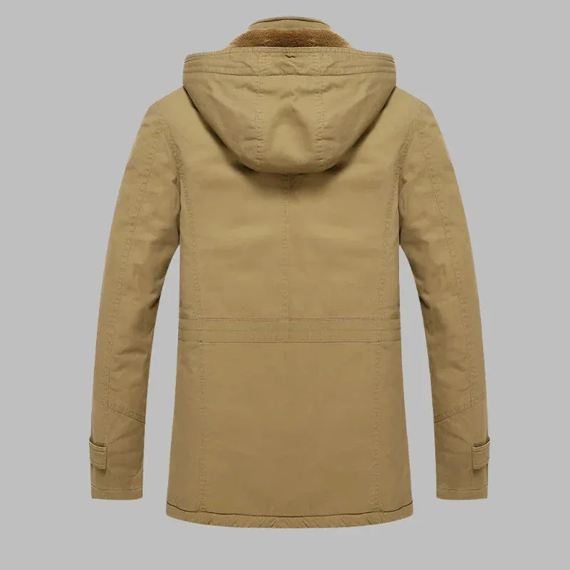 Vince Polar Parka | Warmer wasserdichter Parka-Wintermantel für Herren mit Fellkragen und Fleecefutter