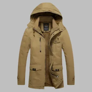 Vince Polar Parka | Warmer wasserdichter Parka-Wintermantel für Herren mit Fellkragen und Fleecefutter