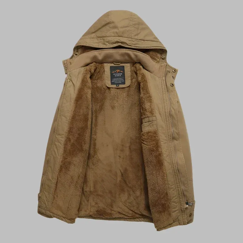 Vince Polar Parka | Warmer wasserdichter Parka-Wintermantel für Herren mit Fellkragen und Fleecefutter