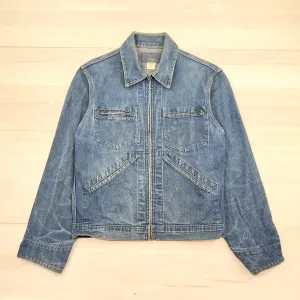 Vintage Oshkosh B’Gosh Full Zip Denim Jean Jacket Union Made in USA - 38 (Small)