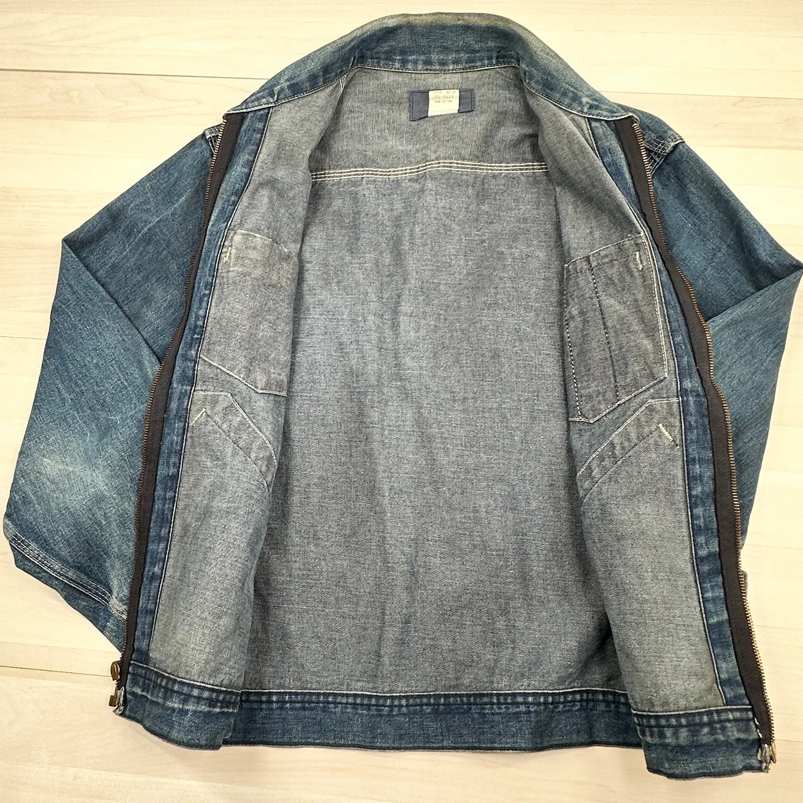 Vintage Oshkosh B’Gosh Full Zip Denim Jean Jacket Union Made in USA - 38 (Small)