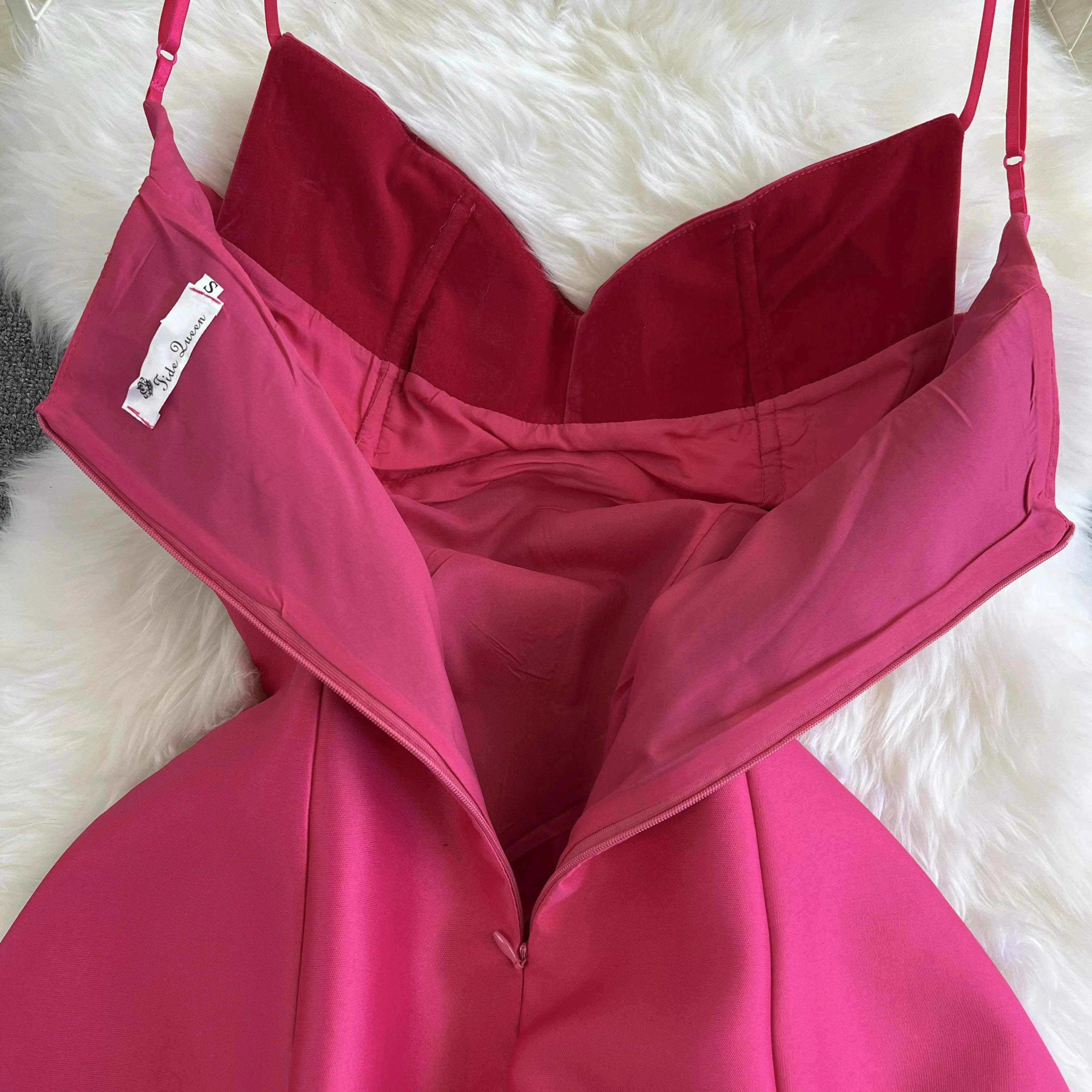 Vintage Ruffled Slip Dress with Choker