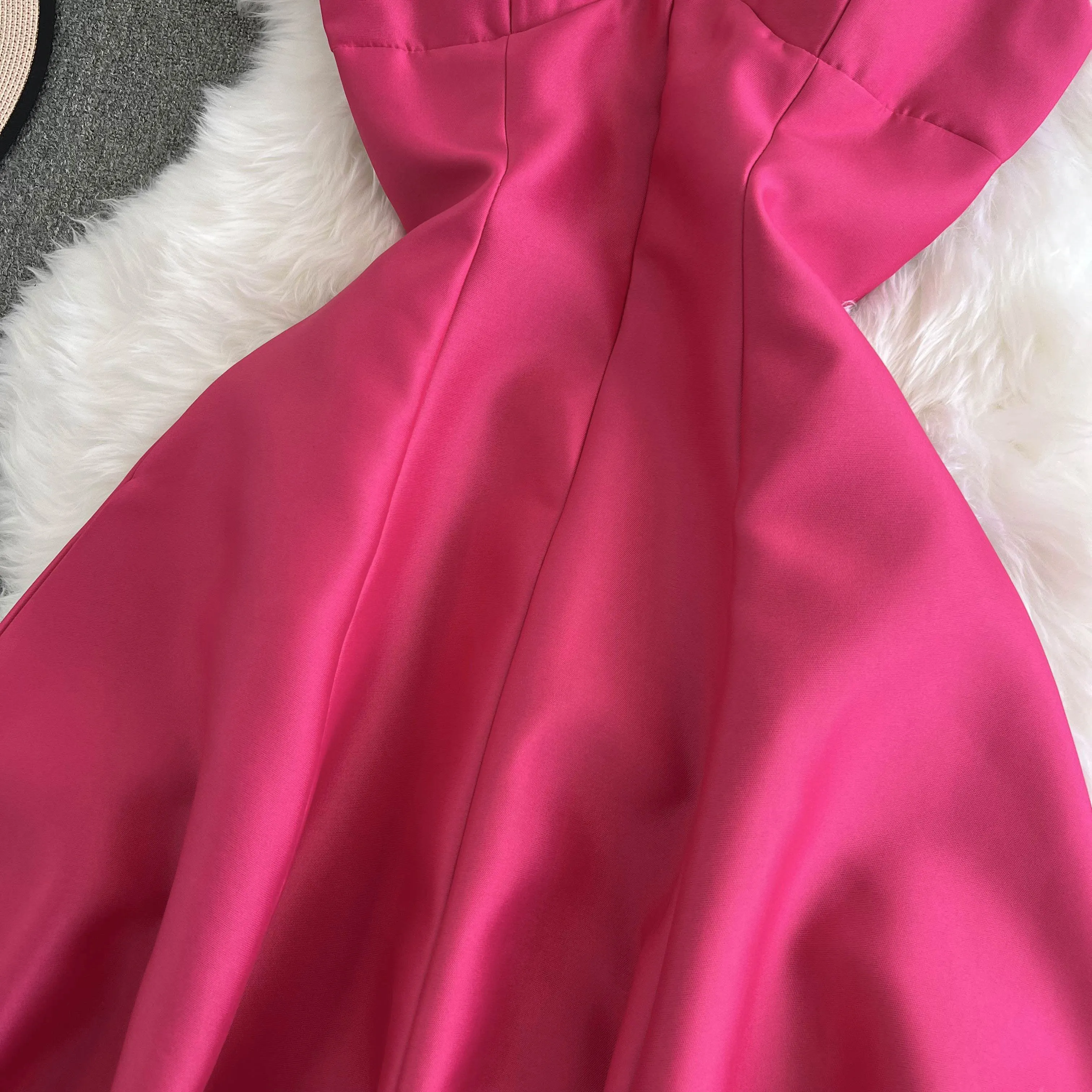 Vintage Ruffled Slip Dress with Choker