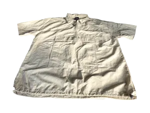 Vintage  VHK Overshirt Light Jacket. In a versatile cream color and size large, this short-sleeve parka jacket |SKU 5037