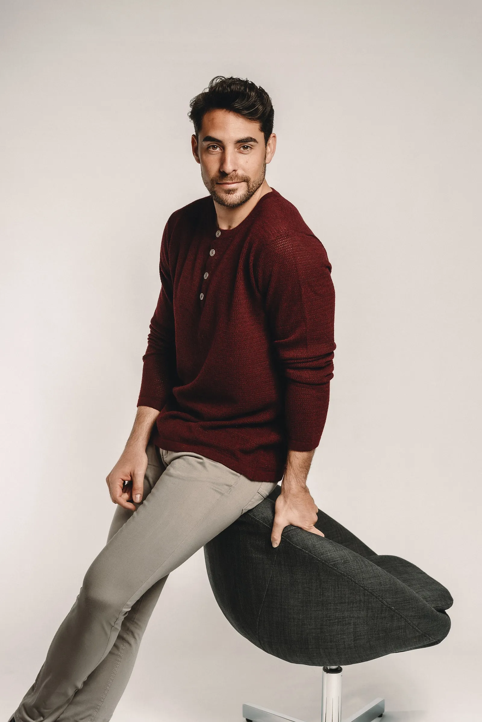 Waffle Cashmere Henley