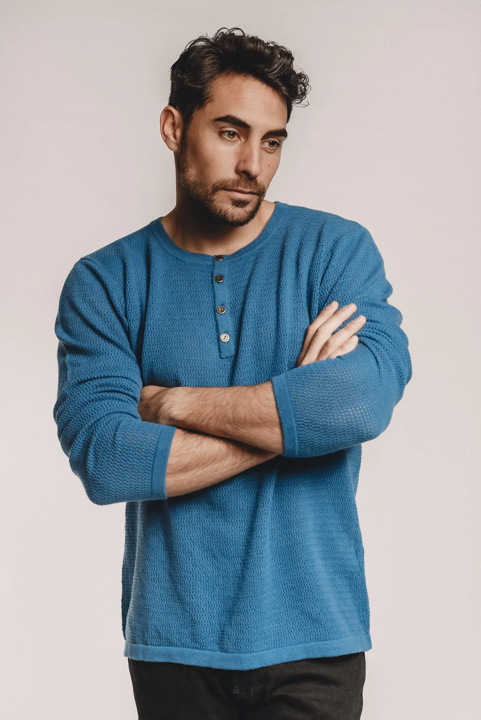 Waffle Cashmere Henley