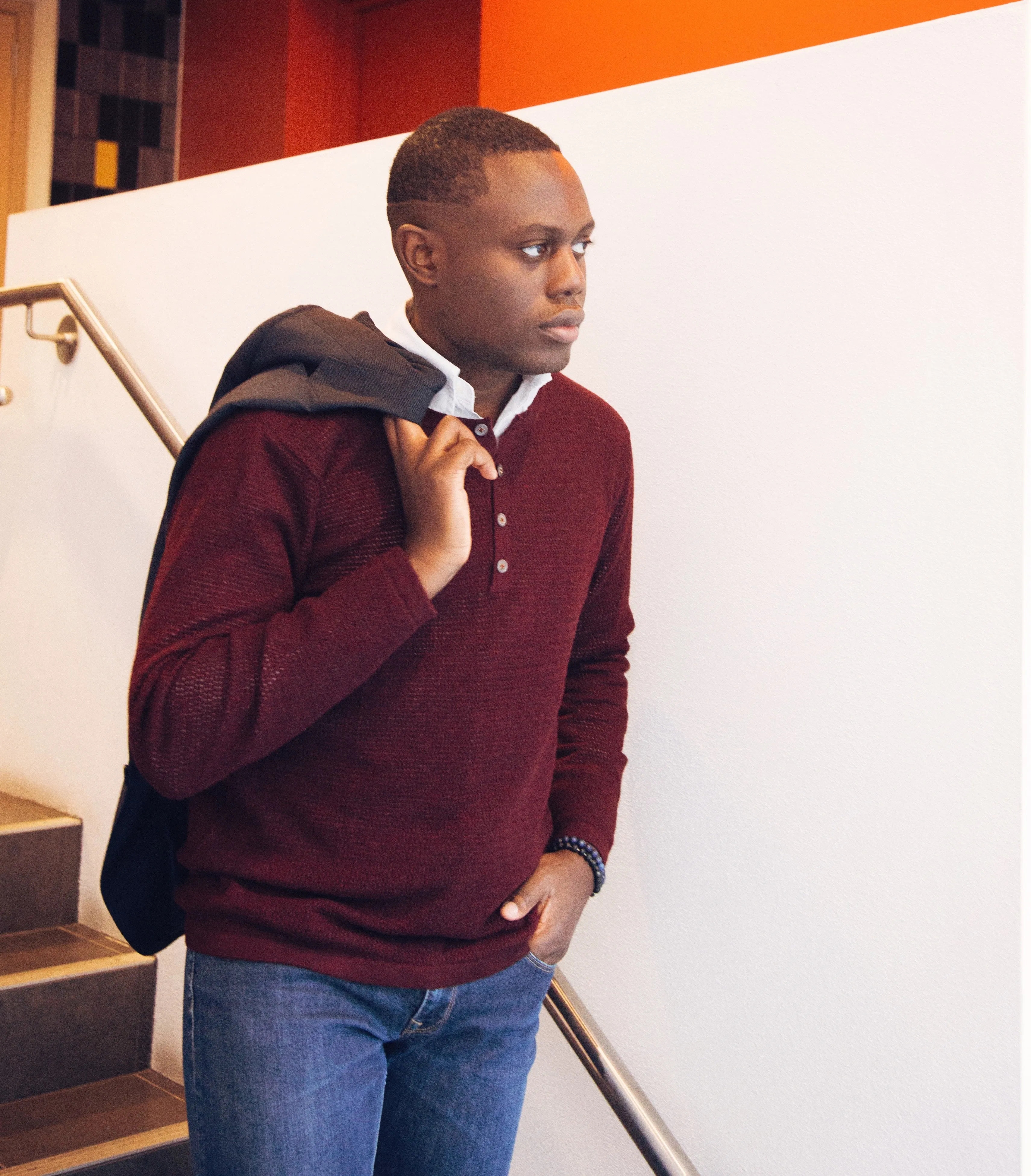 Waffle Cashmere Henley