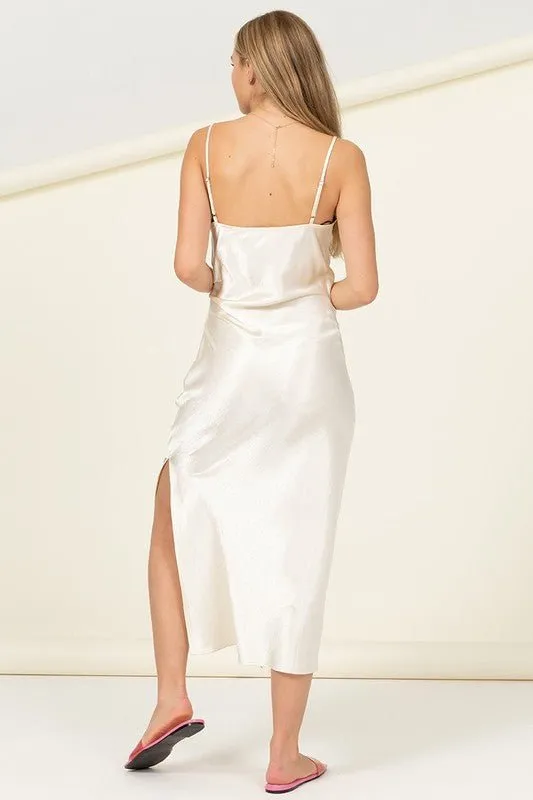 Wedding Guest Maxi Satin Slip Dress