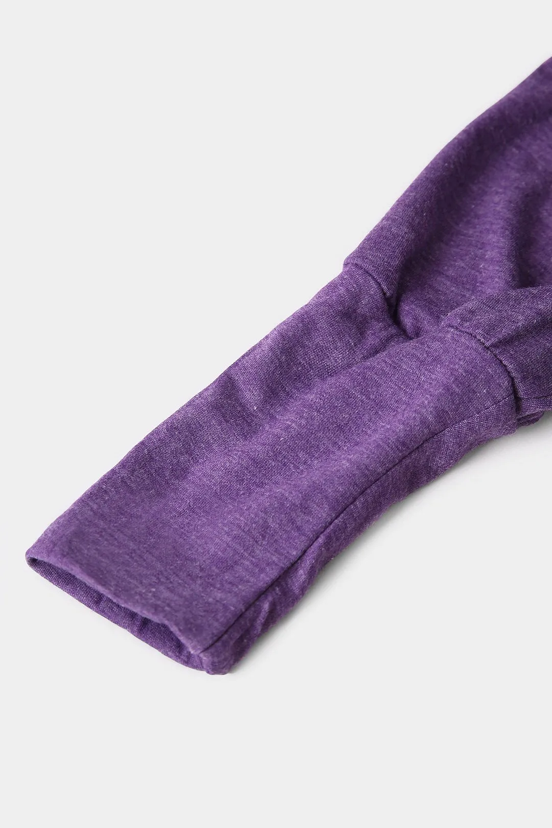 Wholesale Purple V-Neck Long Sleeve Shirt Dress