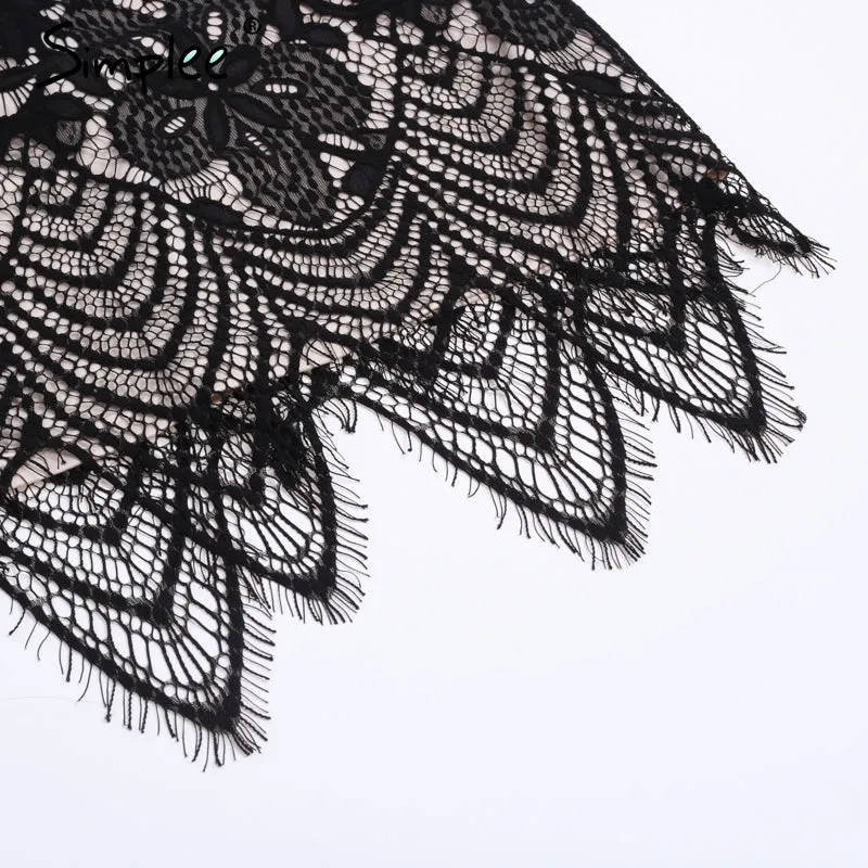 Women's Dress | Off-Shoulder Black Lace Dress | Women's Bodycon Dress