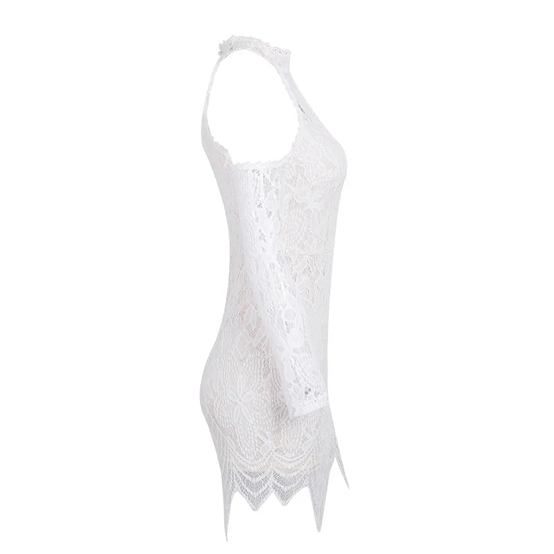 Women's Dress | Off-Shoulder Black Lace Dress | Women's Bodycon Dress