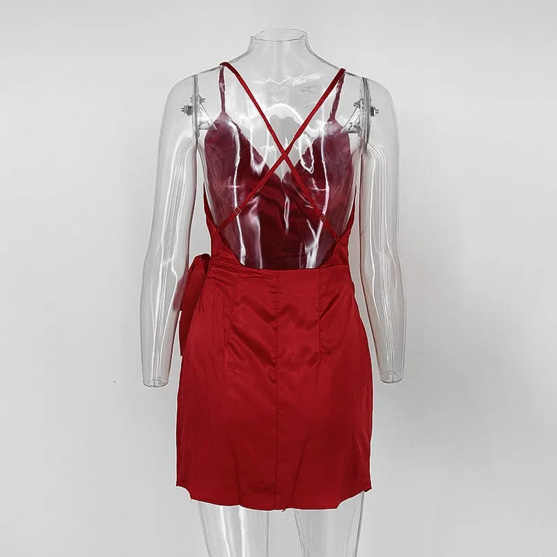 Women's Polyester Sheath A-Line V-Neck Dress
