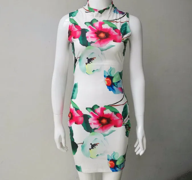 Women's Stretch Sleeveless Mini Dress