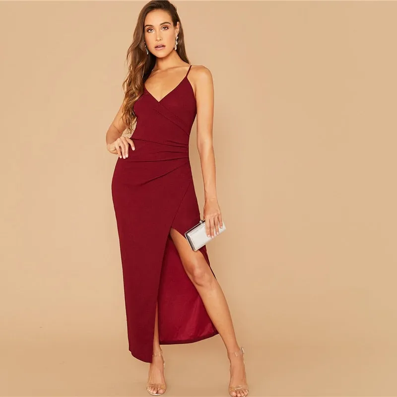 Women's Summer Sleeveless Long V-Neck Dress