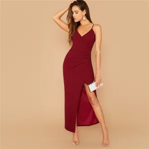 Women's Summer Sleeveless Long V-Neck Dress
