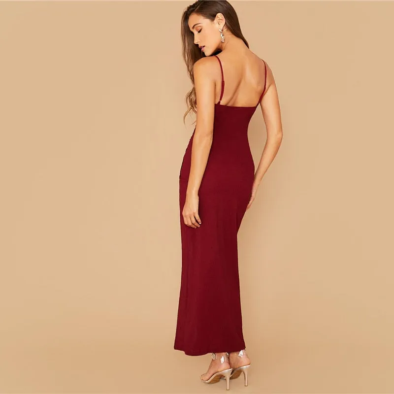 Women's Summer Sleeveless Long V-Neck Dress