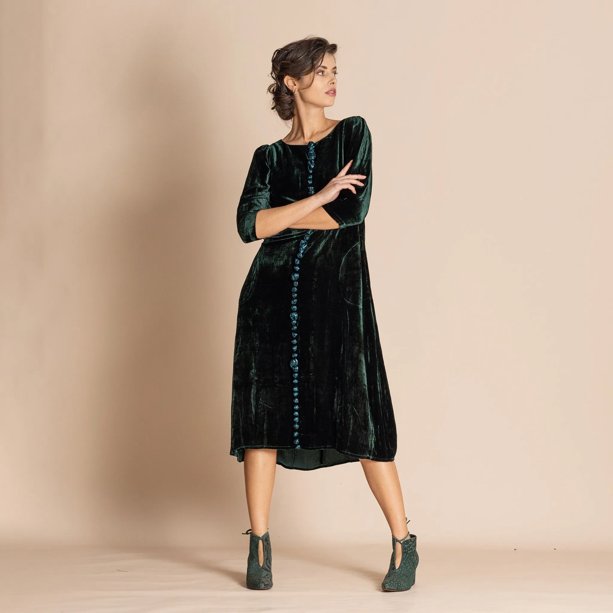 woodlands velvet roses romance dress