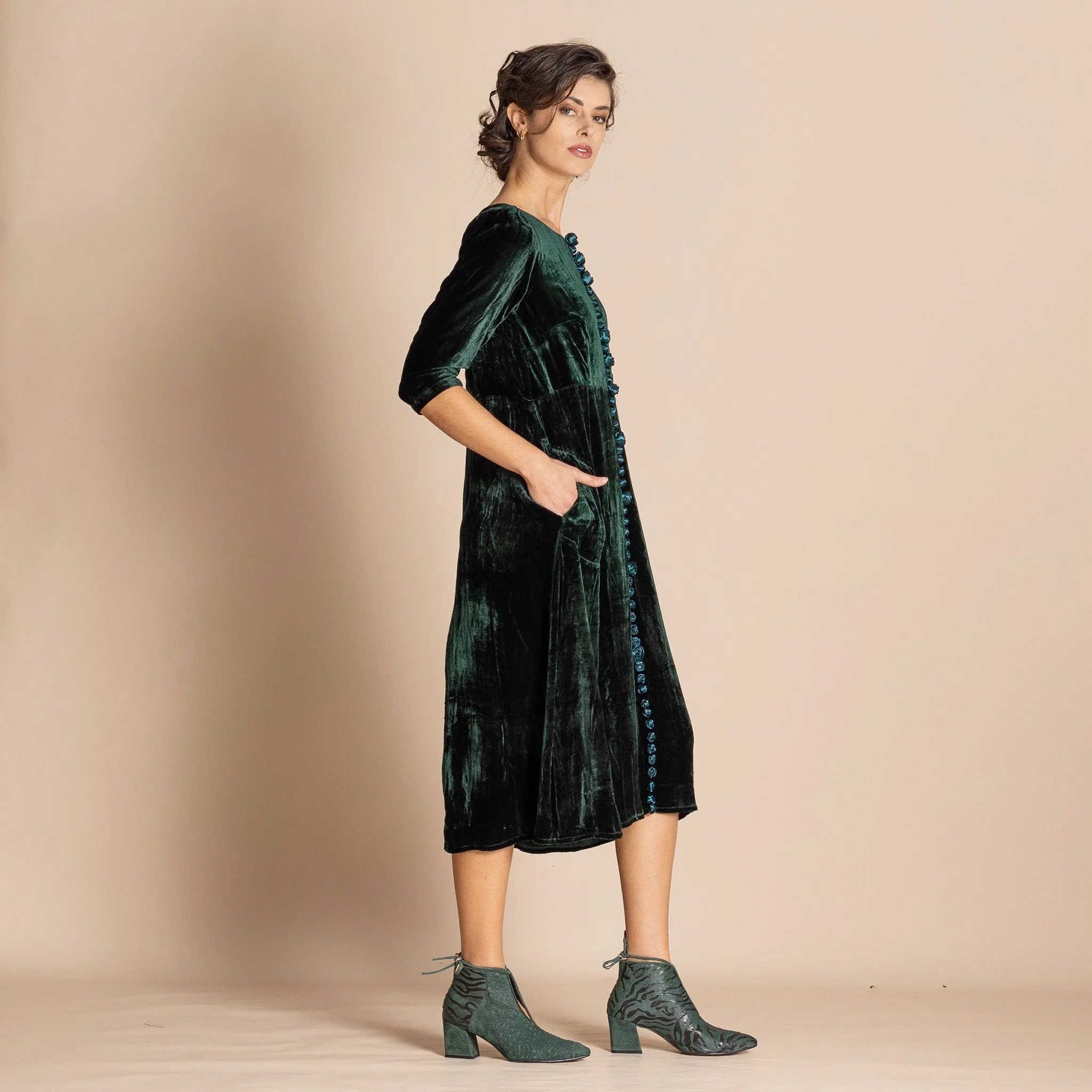woodlands velvet roses romance dress
