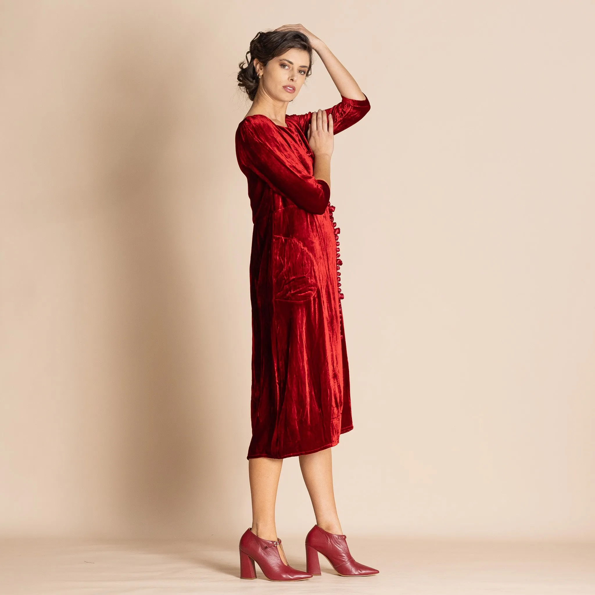 woodlands velvet roses romance dress