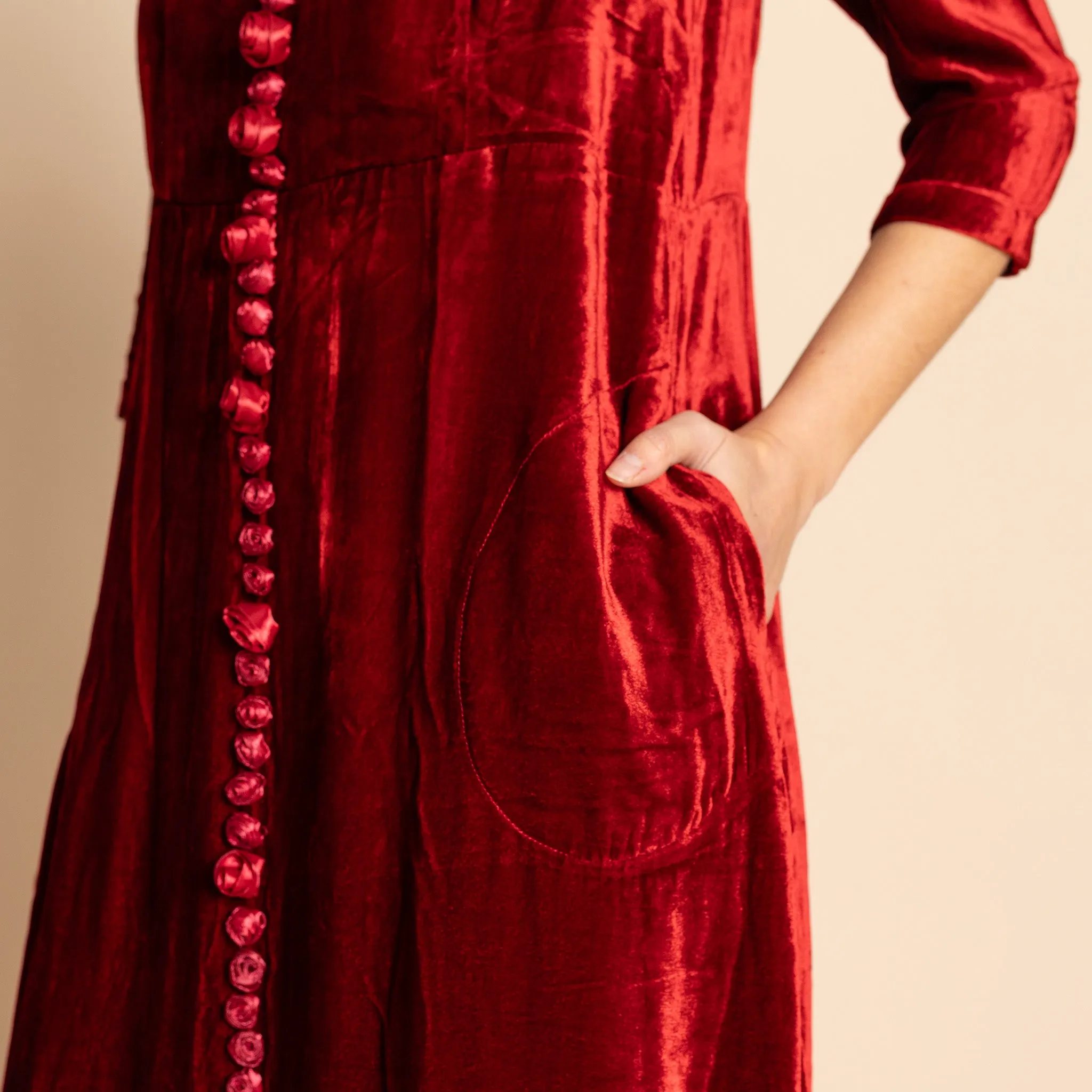 woodlands velvet roses romance dress