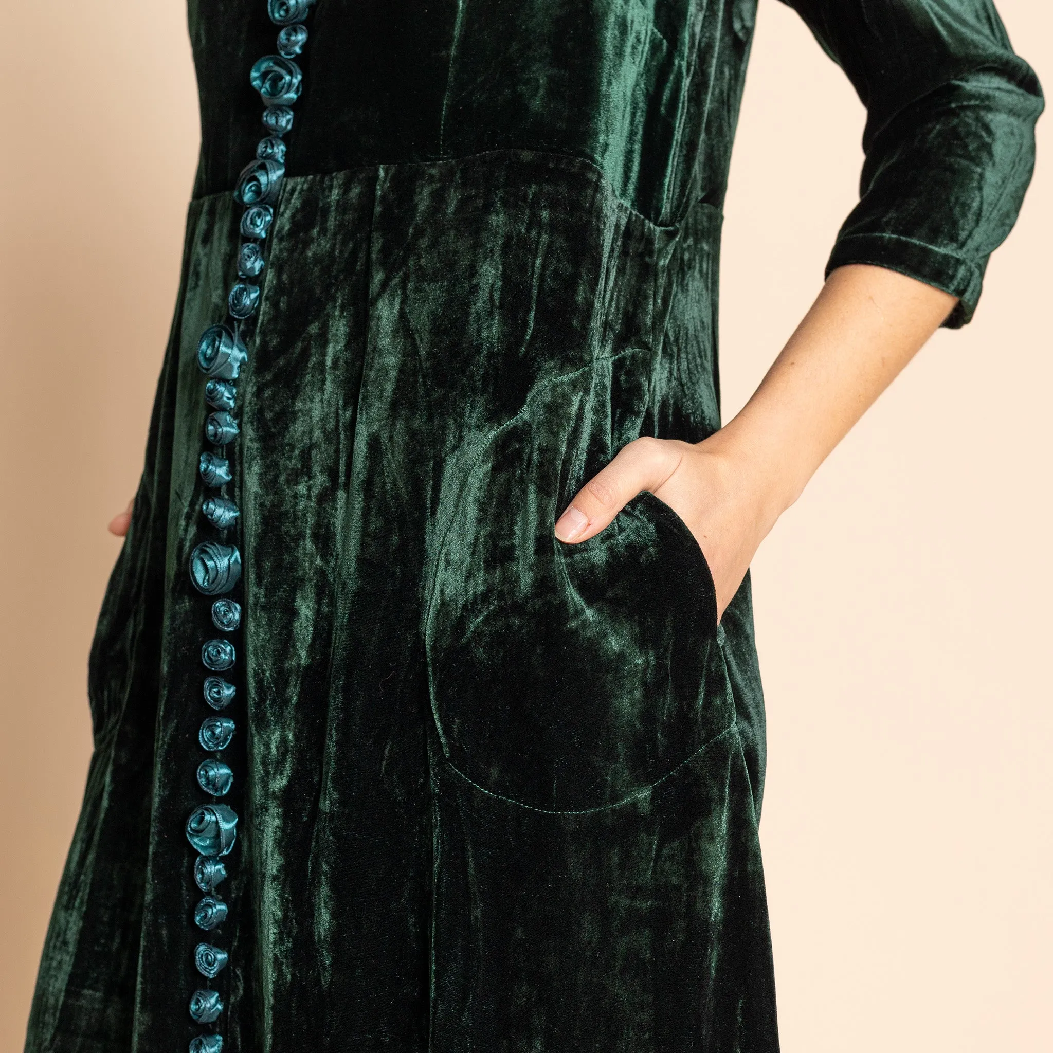 woodlands velvet roses romance dress