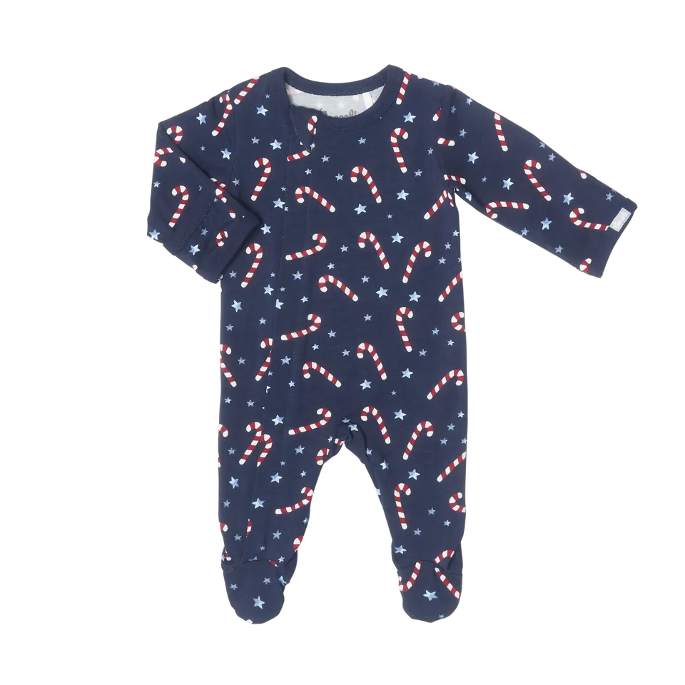 Zipper Footie, Dark Blue Candies